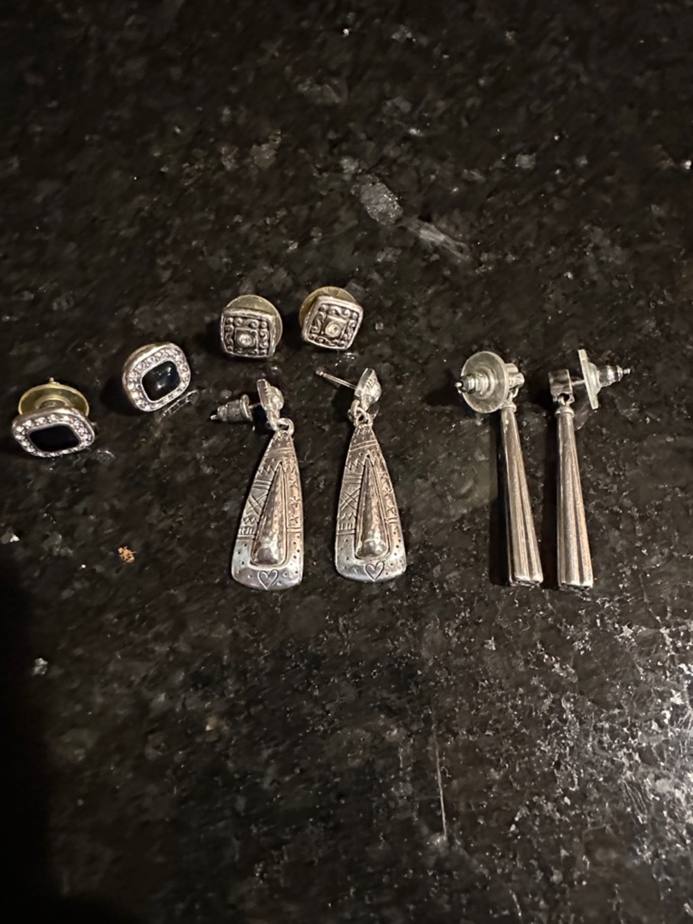 Brighton Mixed Stud and Drop Earring Set - Silver